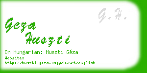 geza huszti business card