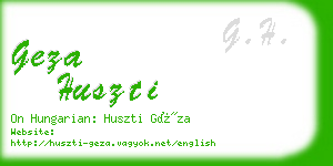 geza huszti business card